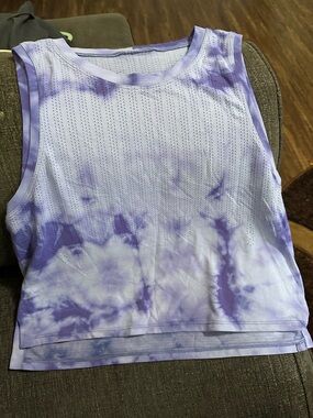 lululemon athletica Lavender Tie-Dye Perforated Tank